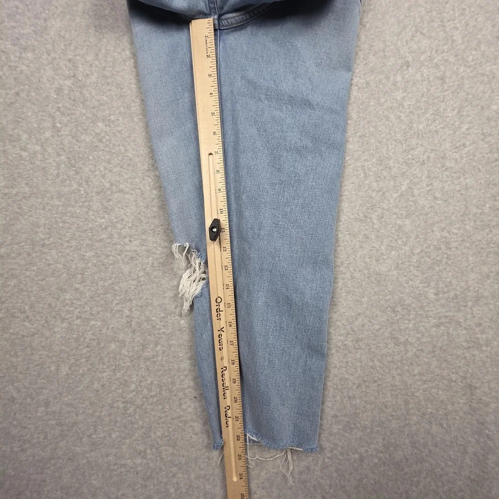 Abercrombie & Fitch Mom Jeans Womens 31 12 Blue‎ High Rise Curve Love Ripped